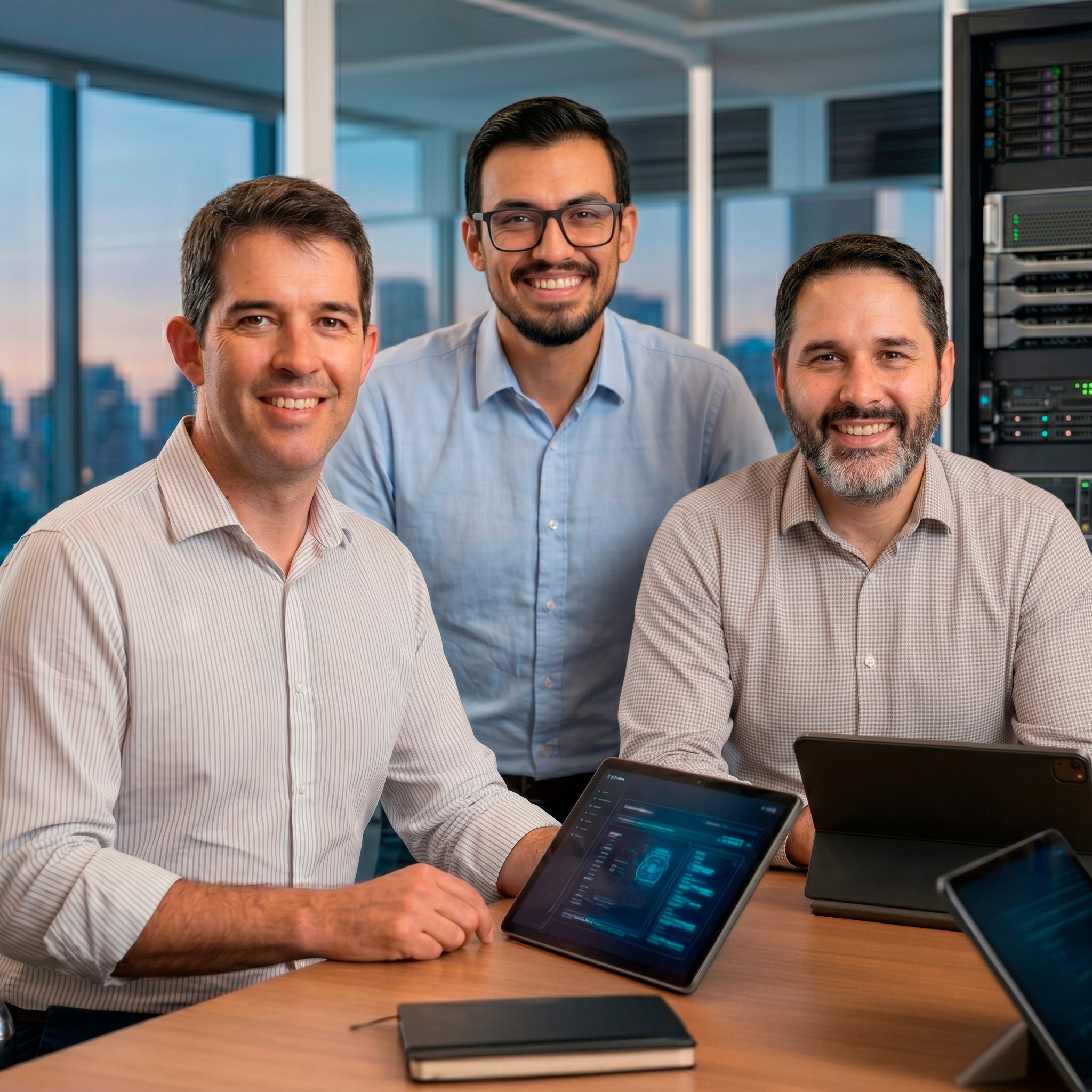 Hernán Lafón, Nahuel Blanco y Guillermo Lafón, equipo fundador de VorkNext